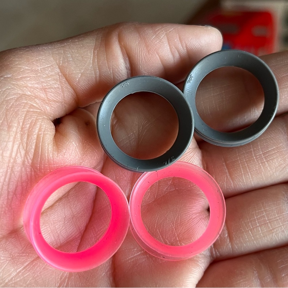 Kaos Softwear Silicone Earskins Pink and Gray 3/4” 19mm
